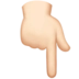 Emoji del dito che punta verso il basso
